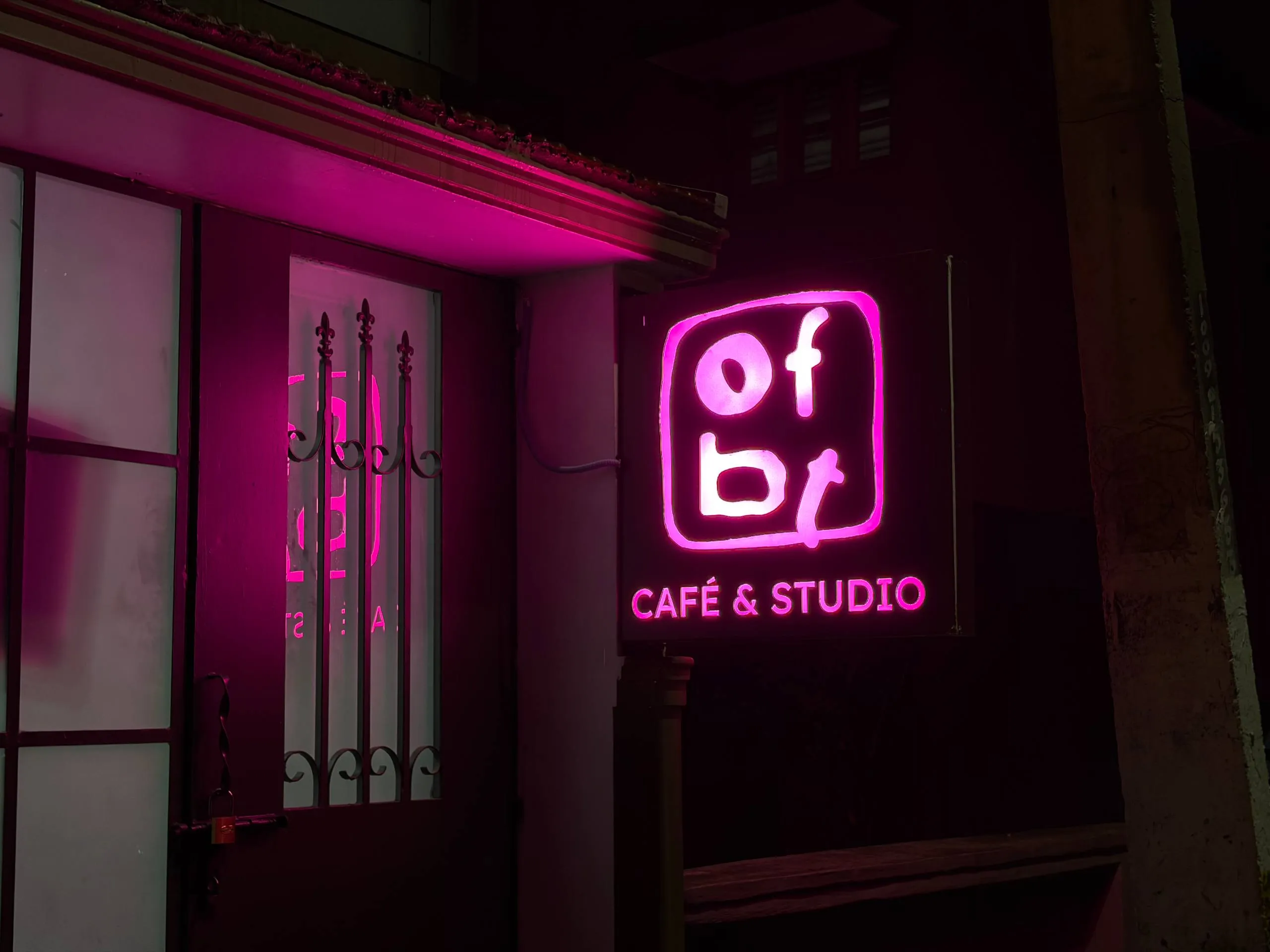offbeat neon sign